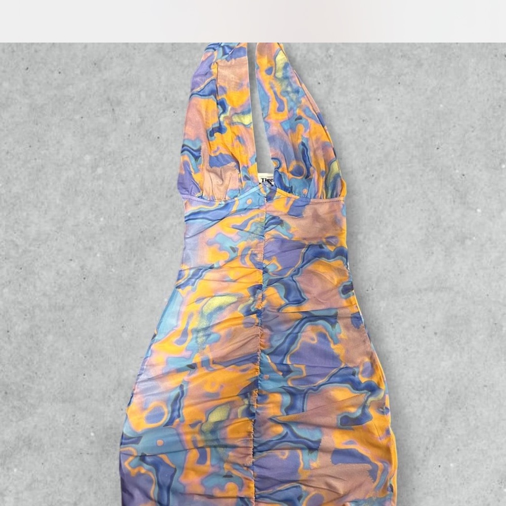 Tiger Mist Colorful Abstract Halter Dress